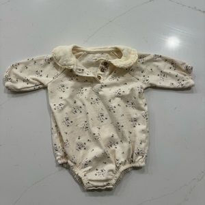 Grayson Collective Baby Girl Collared Gauze Bubble Romper 0-3M NWOT
